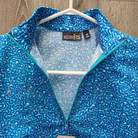 JUNIORS SS Shirt, 1/2 Zip Up *gc, clean, mnr stains, older
