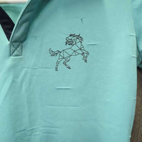 JUNIORS SS V Neck T Shirt *gc/fair, v.snagged, rubs & pills
