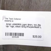 JUNIORS Light Shirt, 1/4 Zip Up *vgc, clean
