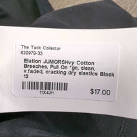 JUNIORSHvy Cotton Breeches, Pull On *gc, clean, v.faded, cracking dry elastics
