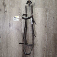 Soft Bridle *vgc, NO CHEEKS, extended throat, repair? replaced keeper, xholes, clean
