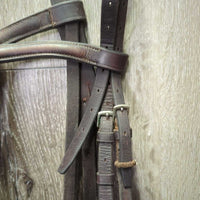 Soft Bridle *vgc, NO CHEEKS, extended throat, repair? replaced keeper, xholes, clean
