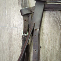 Soft Bridle *vgc, NO CHEEKS, extended throat, repair? replaced keeper, xholes, clean
