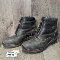 Pr Winter Paddock Boots, zip *gc, mnr dirt, faded, hair, scuffs & rubs

