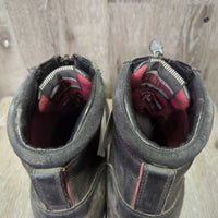 Pr Winter Paddock Boots, zip *gc, mnr dirt, faded, hair, scuffs & rubs
