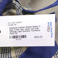 Cotton Stable Sheet, 0 legs, 0 tail *vgc, clean, mnr hair, threads, rubs, puckers
