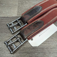 Padded Anatomical Girth, 2x els, x3 d rings *vgc/gc, mnr hair, creases, dirt, scuffs, dry
