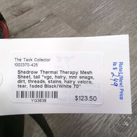 Mesh Sheet, tail *vgc, hairy, mnr snags, dirt, threads, stains, hairy velcro, tear, faded
