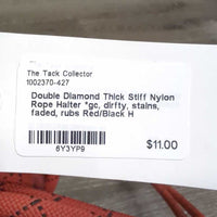 Thick Stiff Nylon Rope Halter *gc, dirfty, stains, faded, rubs

