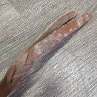 Stiff Nylon Lead Rope, leather tassle end *gc/fair, rubs, stains, chews, rust
