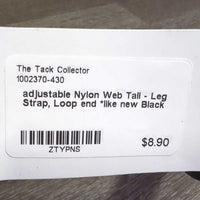 adjustable Nylon Web Tail - Leg Strap, Loop end *like new
