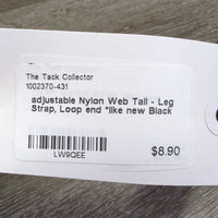 adjustable Nylon Web Tail - Leg Strap, Loop end *like new
