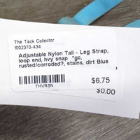 Adjustable Nylon Tail - Leg Strap, loop end, hvy snap *gc, rusted/corroded?, stains, dirt
