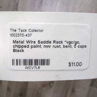 Metal Wire Saddle Rack *vgc/gc, chipped paint, mnr rust, bent, 0 caps
