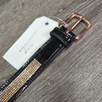 Leather Belt, bling, Buckle *vgc, mnr creases, film

