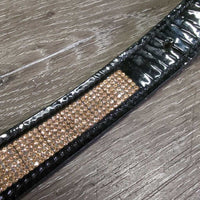 Leather Belt, bling, Buckle *vgc, mnr creases, film
