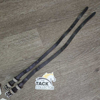 2 Leather Spur Straps, bling *gc, mnr creases, stretched, clean, rubs & cracks
