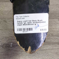 v.soft hair Body Brush, handle *gc, clean, scraped/peeled edges
