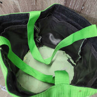 Light unlined Grooming Bag, handle *gc/fair, clean, hair, peeling, cracks, snags
