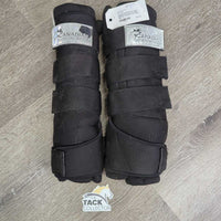 Pr Quick Wraps, velcro *gc, clean, hairy, rubs, pilly, faded, sm hole
