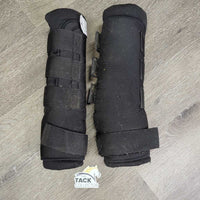 Pr Quick Wraps, velcro *gc, clean, hairy, rubs, pilly, faded, sm hole
