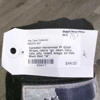 Pr Quick Wraps, velcro *gc, clean, hairy, rubs, pilly, faded, snags, sm hole
