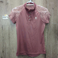 SS Mesh Show Shirt, 1/4 button *xc
