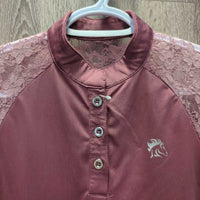 SS Mesh Show Shirt, 1/4 button *xc
