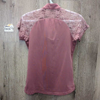 SS Mesh Show Shirt, 1/4 button *xc

