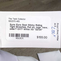 Euro Seat Sticky Riding Tight Breeches, Pull on, tags *new, older?

