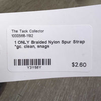 1 ONLY Braided Nylon Spur Strap *gc. clean, snags
