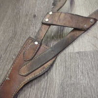 "Miracle" Leather Cribbing Collar *gc/fair, clean, cracking, stretched, dry
