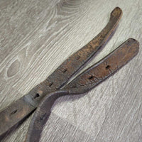 "Miracle" Leather Cribbing Collar *gc/fair, clean, cracking, stretched, dry

