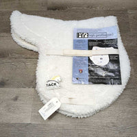 Fitted Fleece Hunter Saddle Pad, tabs, info sheet *vgc, clean, mnr stains/dingy, pills, damp
