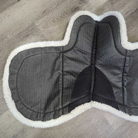 Non-Slip Fitted Fleece Hunter Saddle Pad, tabs *vgc, clean, stains/dingy, pills, damp
