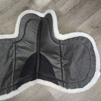 Non-Slip Fitted Fleece Hunter Saddle Pad, tabs *vgc, clean, stains/dingy, pills, damp
