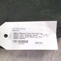 Memory Foam Half Pad *gc, clean?, rubs, flattened, dusty seams, hairy, faded
