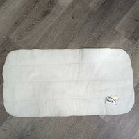 1 ONLY Thin Fleece Leg Quilt *gc/fair, dingy, clumpy, holey edges, stains, holes
