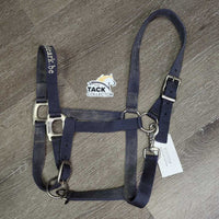 Nylon Halter, adj, snap "staldeark" *gc, dirty, faded, stains, rubs, frays
