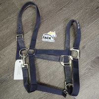 Nylon Halter, adj, snap "staldeark" *gc, dirty, faded, stains, rubs, frays
