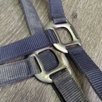 Nylon Halter, adj, snap "staldeark" *gc, dirty, faded, stains, rubs, frays
