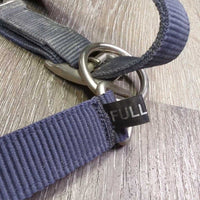 Nylon Halter, adj, snap "staldeark" *gc, dirty, faded, stains, rubs, frays
