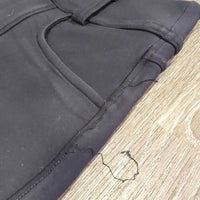 Euroseat Riding Tight Breeches, Pull On *fair/gc, faded, seam puckers, faded, peeled, repairs, v.rubbed & pilly, repair, undone seam stitching
