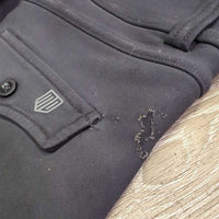 Euroseat Riding Tight Breeches, Pull On *fair/gc, faded, seam puckers, faded, peeled, repairs, v.rubbed & pilly, repair, undone seam stitching
