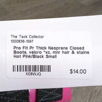 Pr Thick Neoprene Closed Boots, velcro *xc, mnr hair & stains
