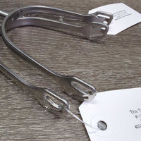 Men's Pr Flat End Spurs *STRETCHED, scratches, gc, dirt, stains, scuffs, dull
