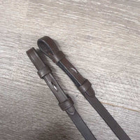 .5" Narrow Curb Reins, Keeper *xc/vgc, 1 stitched Backwards, clean, mnr rubs, creases, stains & edge scratches
