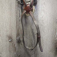 Rsd Padded Figure 8 Bridle, Cotton Web Reins, buckles *gc, rubs, mnr dirt, dry, stiff, film, dirty fleece
