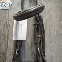 Rsd Padded Figure 8 Bridle, Cotton Web Reins, buckles *gc, rubs, mnr dirt, dry, stiff, film, dirty fleece
