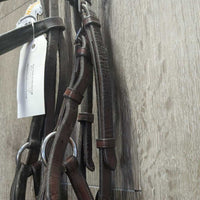 Rsd Padded Figure 8 Bridle, Cotton Web Reins, buckles *gc, rubs, mnr dirt, dry, stiff, film, dirty fleece
